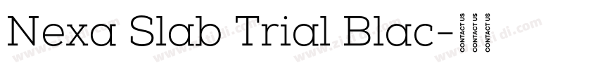 Nexa Slab Trial Blac字体转换